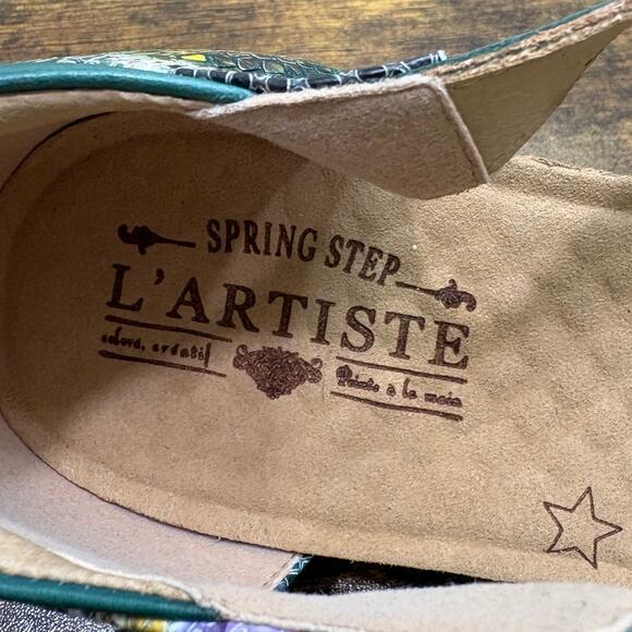 Spring Step L'artiste EU 40 US 9 Meliza Sandals Colorful Leather Snake Floral - Picture 8 of 12